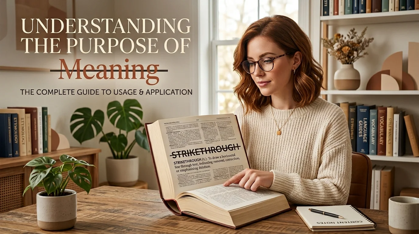 What Does Strikethrough Meaning
