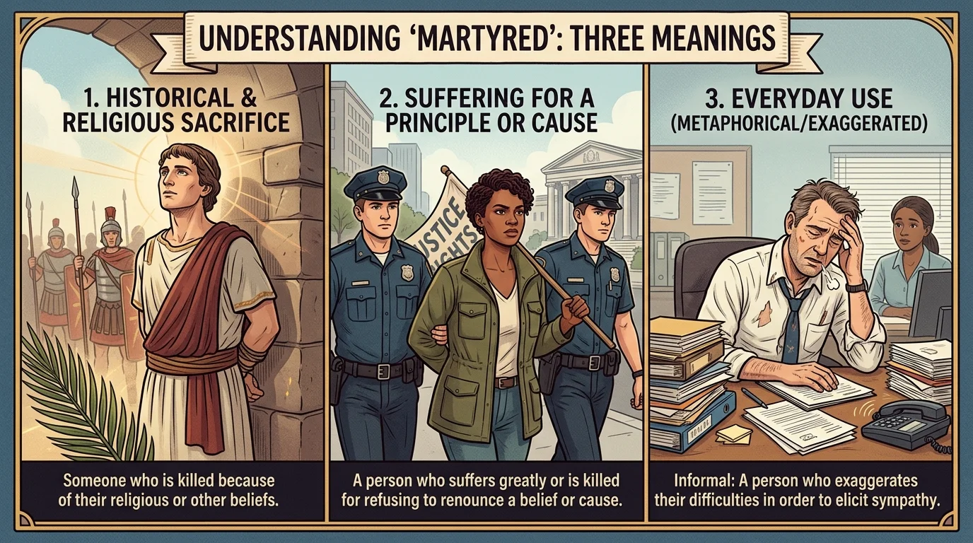 What Does Martyred Meaning