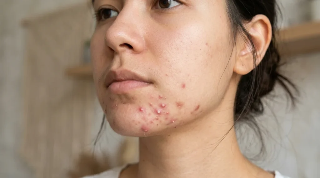 acne on chin meaning